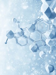 Poster - Abstract geometric science background for medical purposes or futuristic art gallery arrangement concept.