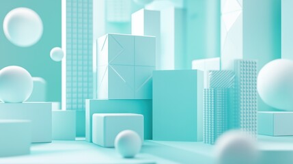 Poster - Abstract geometric science background for medical purposes or futuristic art gallery arrangement concept.