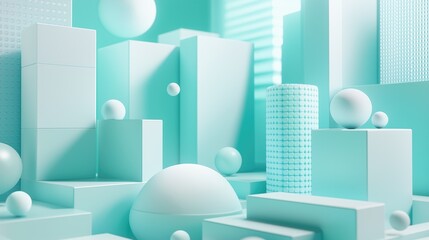 Poster - Abstract geometric science background for medical purposes or futuristic art gallery arrangement concept.