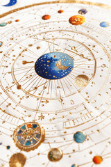 Wall Mural - astrology. astro astrologer calculates natal chart makes forecast of fate tarot cards, fortune telli
