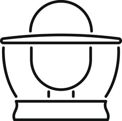 Poster - modern round empty plant pot, perfect for home decoration
