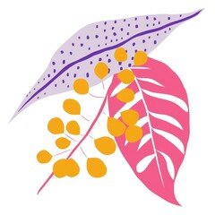 Sticker - Leaf plant graphics cartoon.