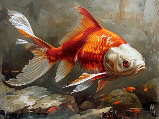 Canvas Print - Fish in aquarium