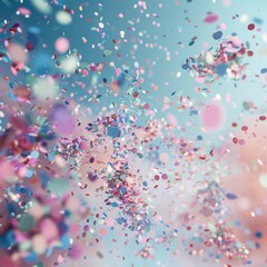 Wall Mural - Abstract Confetti Background with Pastel Colors