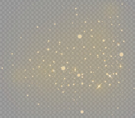 Wall Mural - dust sparks and stars shine with a special light. christmas light effect. glittering particles of ma