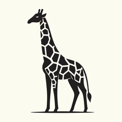 Poster - Animal giraffe silhouette vector illustration