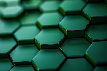 Wall Mural - abstract green hexagonal background represents a futuristic technology concept, featuring a striking pattern of green hexagons against a neon green backdrop, creating a captivating honeycomb design t