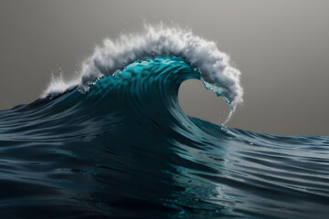 Ocean wave isolated on transparent background