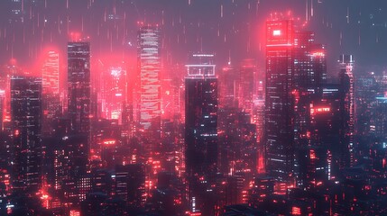 Poster - Futuristic smart city grid with AI-optimized utilities and augmented reality control panels