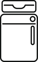 Poster - simple line icon of a dishwasher with its door open, perfect for websites or apps that need a clean 