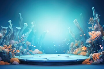 Poster - Seabed underwater aquarium nature.