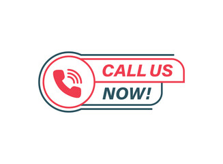 Poster - Call us button icon in flat style. Phone number place vector illustration on isolated background. Telephone interface sign business concept.
