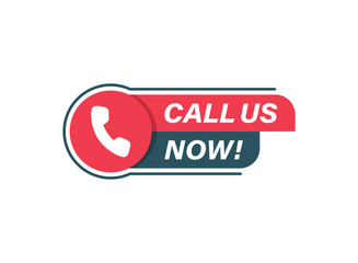 Poster - Call us button icon in flat style. Phone number place vector illustration on isolated background. Telephone interface sign business concept.