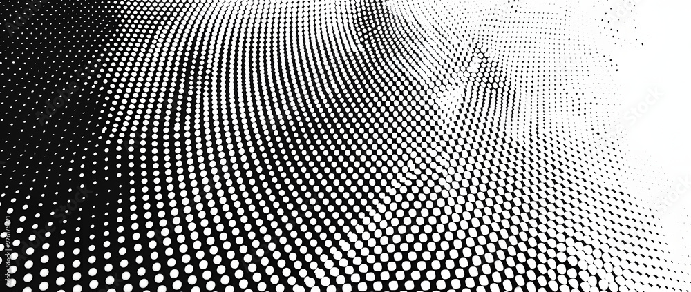 Radial halftone dots. Spotted and dotted stains gradient background ...