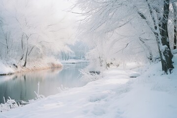 Canvas Print - Winter Landscape landscape outdoors nature.