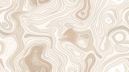 Abstract seamless pattern with wavy, beige lines creating a topographic texture. Ideal for modern home decor and wallpapers.