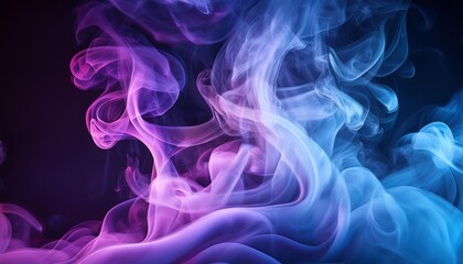 Wall Mural - abstract photo with purple and blue smoke symbolizing creativity, art design