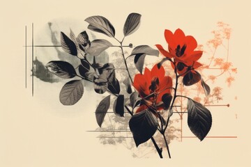 Canvas Print - Plant art painting graphics.