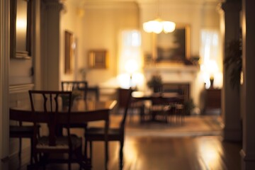 Poster - blurred dining room background