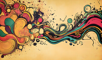 abstract doodle hand drawn design background