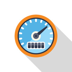 Poster - Speedometer with its needle moving up, indicating increasing performance