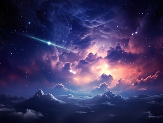 Wall Mural - Wonderful background of the night sky