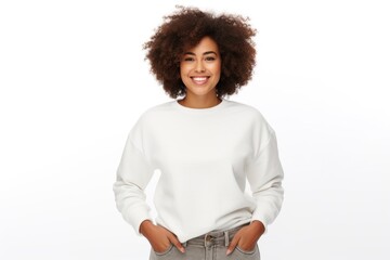 Poster - African american women standing portrait sweater.