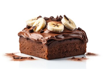 Canvas Print - Chocolate dessert banana food.