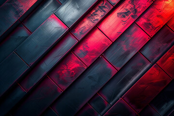 abstract red and black light pattern with a gradient creates a sleek and modern diagonal background, resembling a soft tech floor or wall texture, with a clean and dark metal finish, making it a capt