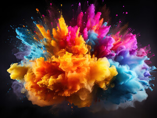 Wall Mural - Colorful realistic holi festival.