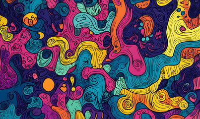 abstract doodle hand drawn design background