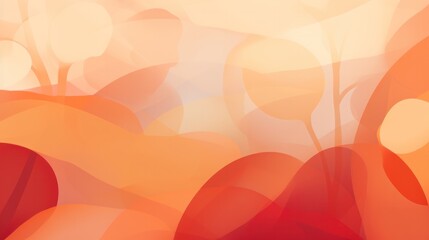 Poster - A soft abstract illustration featuring warm autumn hues in shades of orange