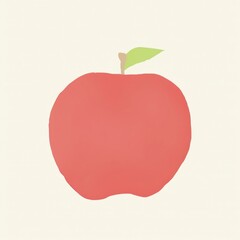 Sticker - Illustration of a simple apple fruit plant food.