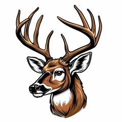 Cartoon deer mascot, drawn character