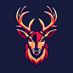 Wall Mural - Illustration of a stylish deer mascot