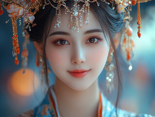 Poster - beautiful Asian woman