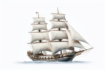 Poster - Sailing ship sailboat vehicle.