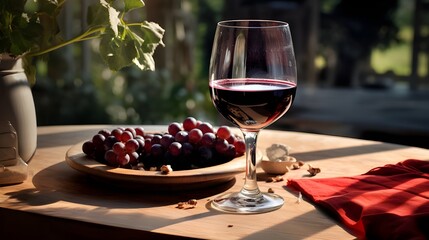 a table set with red wine 2