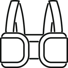 Poster - Vr glasses virtual reality headset showing modern technology icon in outline style