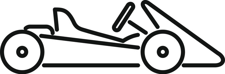 Poster - Go kart racing sport car showing speed and competition