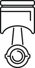 Wall Mural - Simple outline icon of a car engine piston moving, representing the power and mechanics of the automotive industry