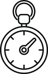 Poster - simple line icon of a pocket watch, symbolizing the concept of time passing