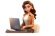© Rawpixel.com - Adult computer sitting cartoon.