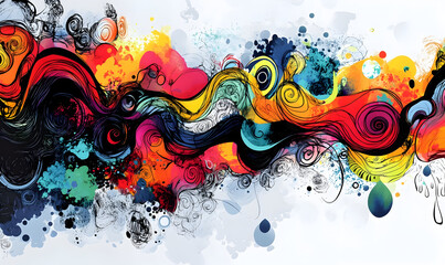 abstract doodle hand drawn design background