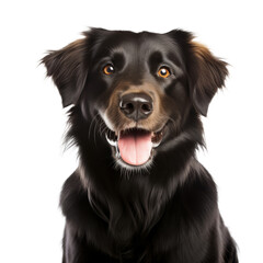 Wall Mural - happy cute dog isolated on white