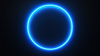 Wall Mural - A blue circle with a dark background