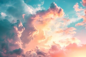 Poster - Photo of soft and dreamy sky sunlight backgrounds outdoors.