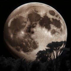 Wall Mural - full moon in the night