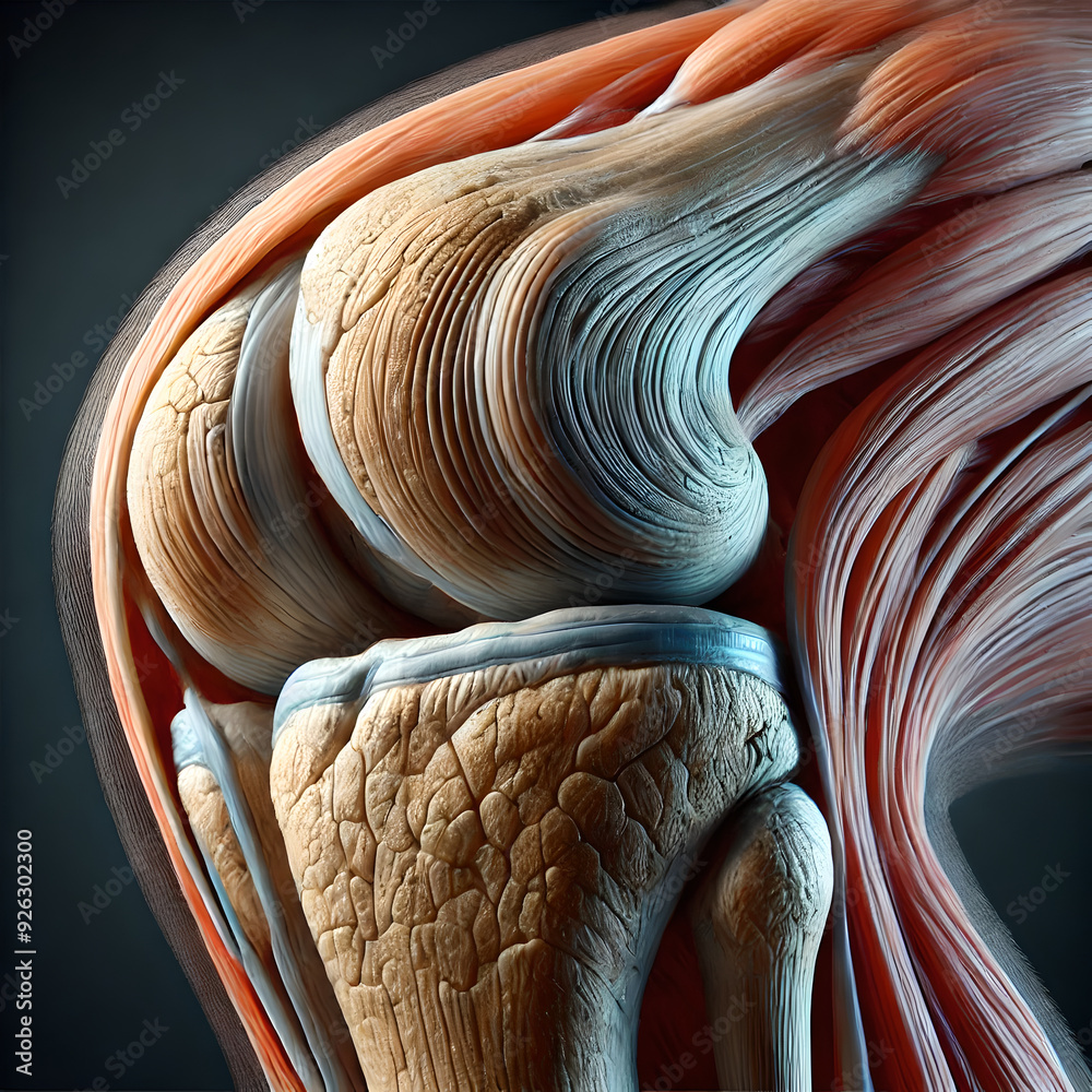 3D model illustration human Bone anatomy: high-resolution image of a ...
