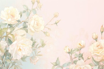  Roses border backgrounds painting blossom.